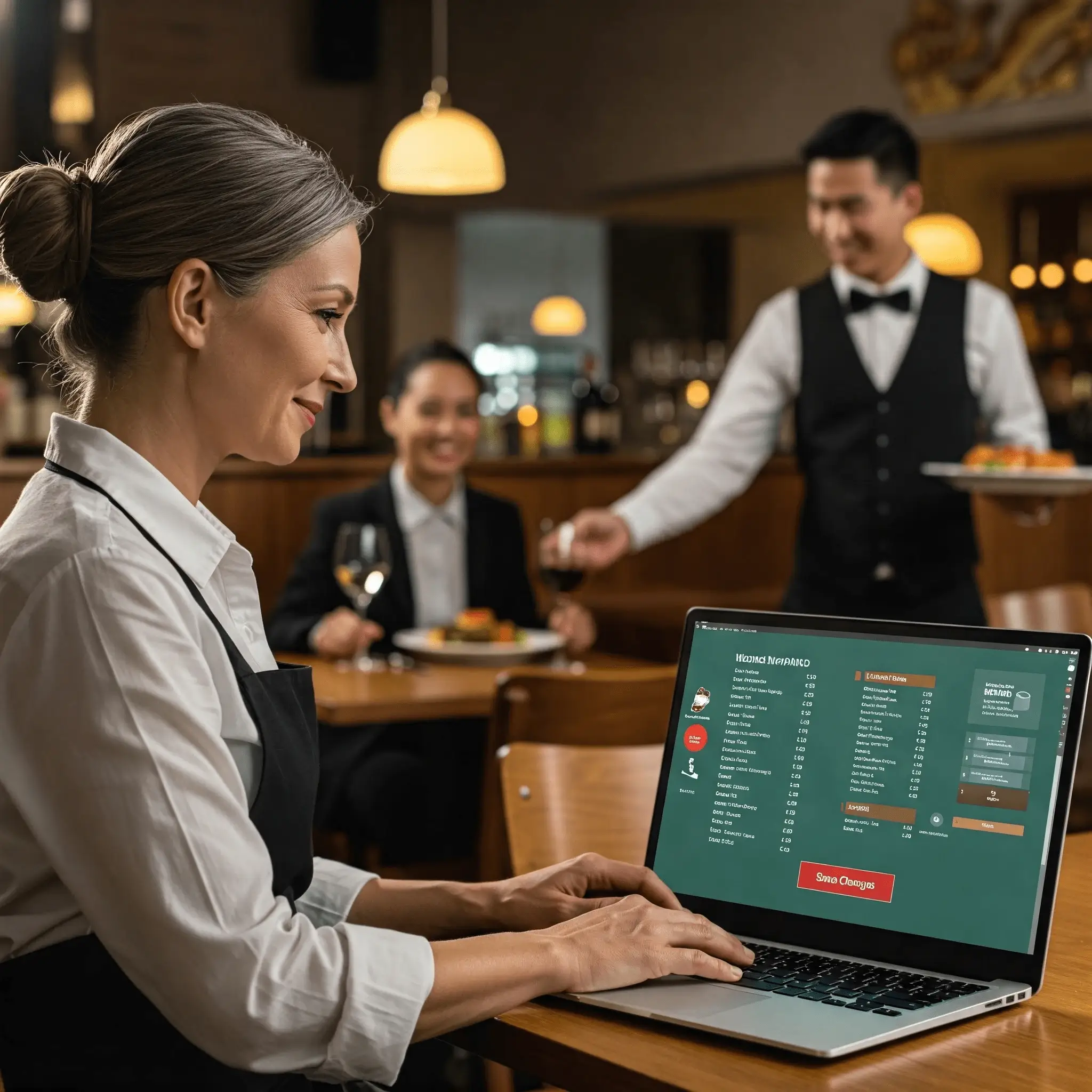 Real-time menu updates interface